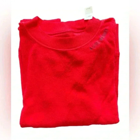 New Aerie Cozy Red Good Vibes Sweatshirt Pullover size S/M - Picture 4 of 4